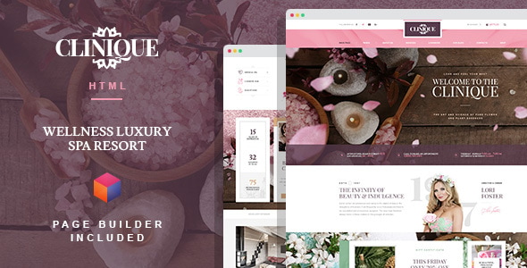 Clinique - Wellness Luxury Spa Resort HTML template with Builder Clinique - Wellness Luxury Spa Resort HTML template with Builder