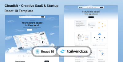 Cloudkit - Creative SaaS Startup React 19 & Tailwind CSS 4 Template