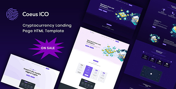 Coeus - Cryptocurrency Landing Page HTML Template Coeus - Cryptocurrency Landing Page HTML Template