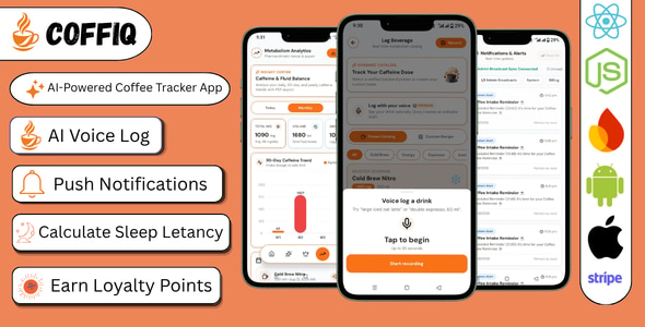 Coffiq | AI-Powered Coffee Tracker React Native App Coffiq | AI-Powered Coffee Tracker React Native App