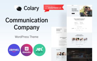 Colary - Communication Company WordPress Theme for Technology Services Website