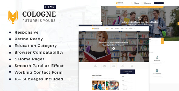 Cologne : Education HTML5 Template Cologne : Education HTML5 Template