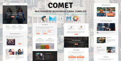 Comet - Email Template Multipurpose Responsive with Stampready Builder Access