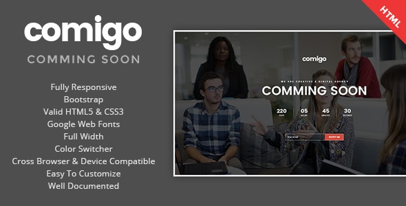 Comigo - Coming Soon HTML Template Comigo - Coming Soon HTML Template