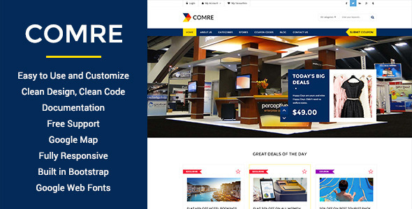 Comre - Coupon & Offers HTML Template Comre - Coupon & Offers HTML Template
