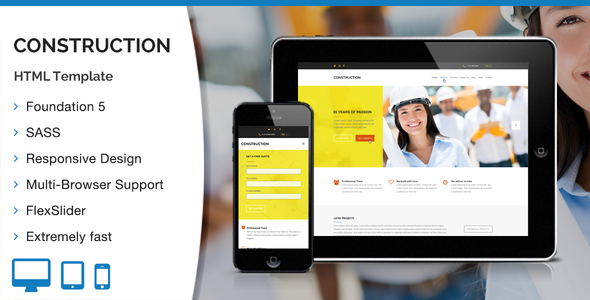 Construction HTML Template Construction HTML Template