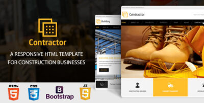 Contractor – Construction, Building HTML Template