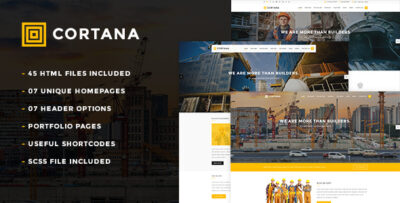 Cortana - Construction HTML5 Template