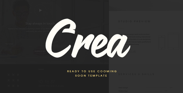 CREA | Coming Soon Template CREA | Coming Soon Template