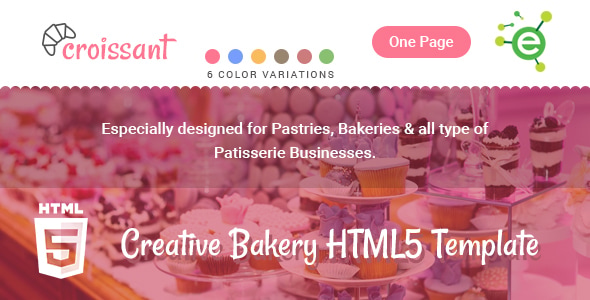Croissant - Creative Bakery and Pastry Business One Page HTML5 Template Croissant - Creative Bakery and Pastry Business One Page HTML5 Template