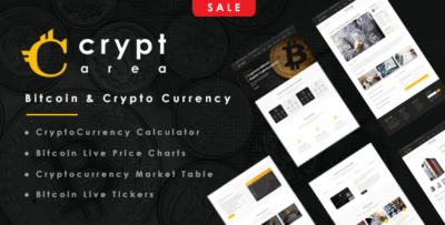 Cryptarea - Bitcoin And Crypto Currency HTML Template