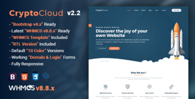 CryptoCloud | Multipurpose Hosting and WHMCS Template
