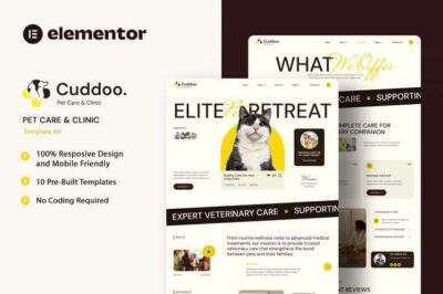 Cuddoo - Pet Care & Clinic Elementor Template Kit