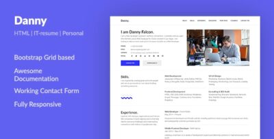 Danny - Web Developer Resume HTML Template
