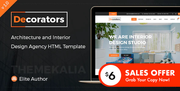 Decorators - HTML Template for Architecture & Modern Interior Design Studio Decorators - HTML Template for Architecture & Modern Interior Design Studio