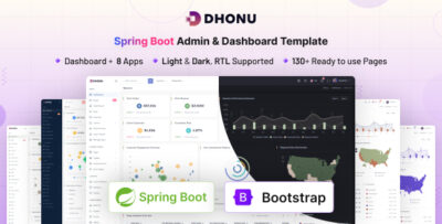 Dhonu - Spring Boot Admin & Dashboard Template