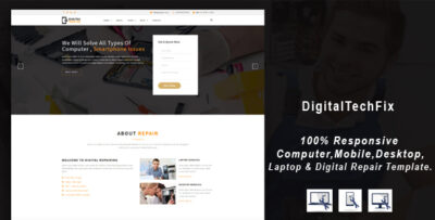 Digital Tech Fix -  Multipurpose Mobile, Computer, Electronic Servicing and Repairing HTML Template