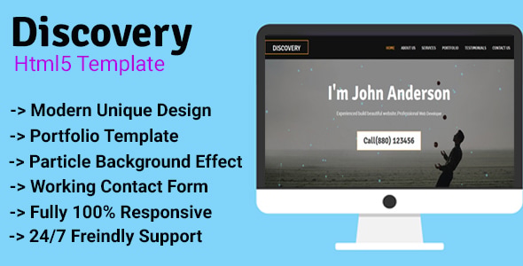 Discovery - Personal/Agency Portfolio Template Discovery - Personal/Agency Portfolio Template