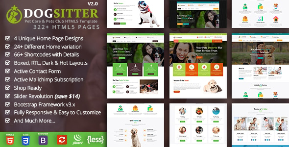 Dog Sitter HTML Template Dog Sitter HTML Template