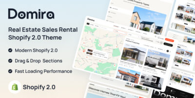 Domira – Real Estate Sales & Rental Shopify 2.0 Theme