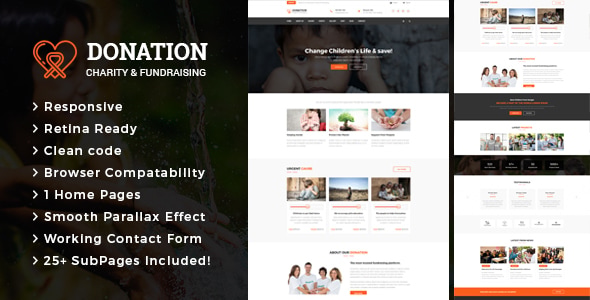 Donation - Charity & Fund Raising HTML Template Donation - Charity & Fund Raising HTML Template