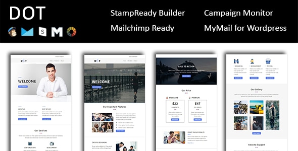 Dot - Email Template Multipurpose Responsive with Stampready Builder Access Dot - Email Template Multipurpose Responsive with Stampready Builder Access