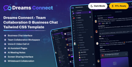 Dreams Connect - Team Collaboration & Business Chat Tailwind CSS Template
