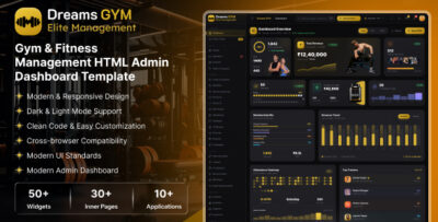 Dreams Gym - Gym & Fitness Management HTML Admin Dashboard Template