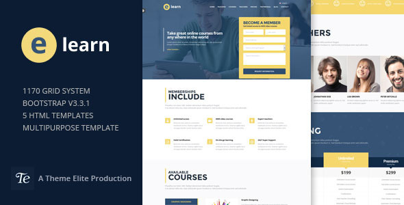 e-Learn - Onepage Bootstrap Education HTML e-Learn - Onepage Bootstrap Education HTML