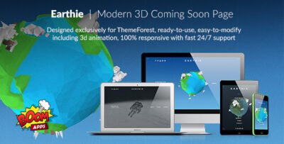 Earthie - Creative 3D Coming Soon Template