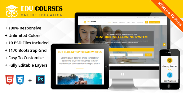 Education Online Courses Template Education Online Courses Template