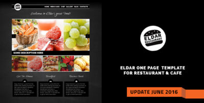 Eldar - Elegant Retina Restaurant & Cafe Template