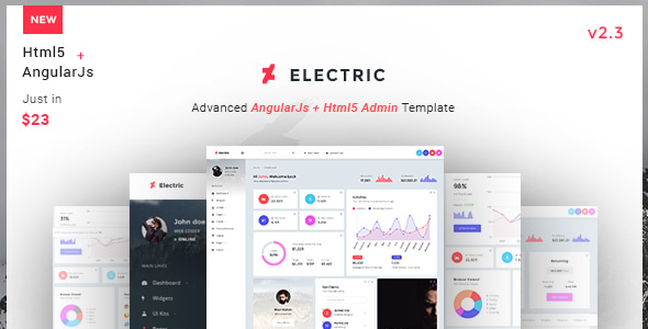 Electric - Admin Panel Dashboard Angular JS Template Electric - Admin Panel Dashboard Angular JS Template