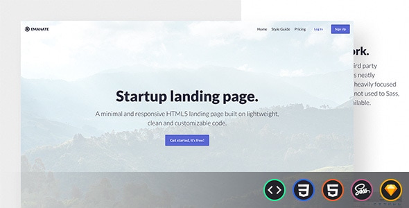 Emanate - Startup Landing Page Emanate - Startup Landing Page