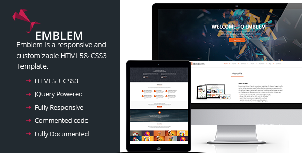 Emblem - One-Page Template Emblem - One-Page Template