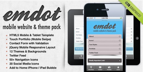 Emdot - Mobile Website & Template Pack Emdot - Mobile Website & Template Pack