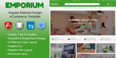 Emporium - Angular 22 Material Design eCommerce Template