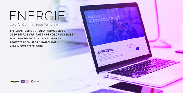ENERGIE - Colorful Coming Soon Template ENERGIE - Colorful Coming Soon Template