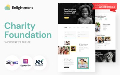 Enlightment - Nonprofit & Charity Foundation WordPress Elementor Theme for Donation Website