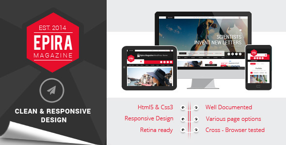 Epira Magazine HTML5 template Epira Magazine HTML5 template