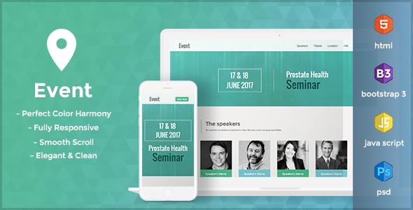 Event - One Page HTML Template Event - One Page HTML Template