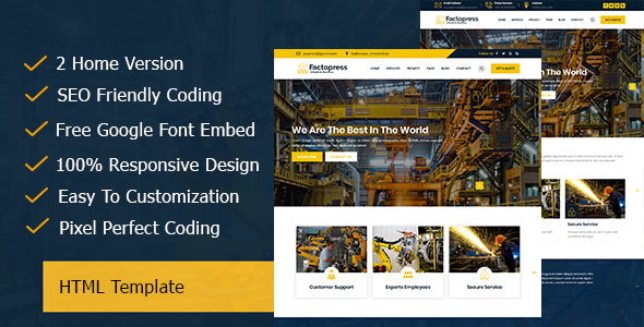 Factopress - Factory & Industrial Business Responsive Template Factopress - Factory & Industrial Business Responsive Template