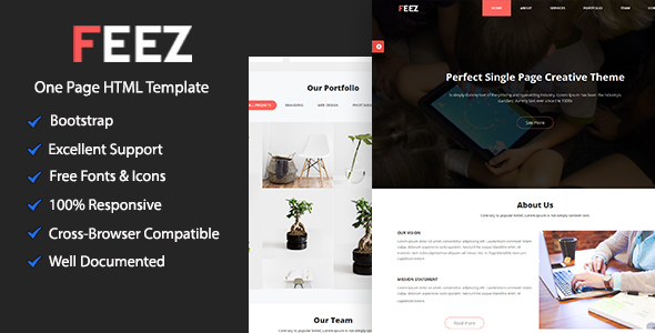 Feez Onepage Creative HTML Template Feez Onepage Creative HTML Template