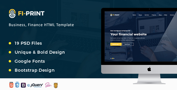 Fi-Print - Business, Finance, Accountant Corporate HTML Template Fi-Print - Business, Finance, Accountant Corporate HTML Template
