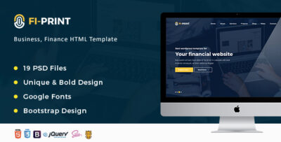 Fi-Print – Business, Finance, Accountant Corporate HTML Template