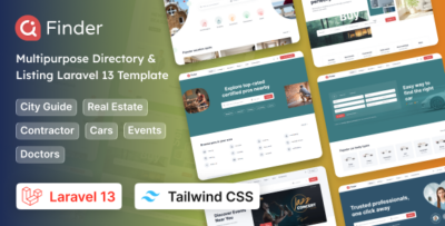 Finder - Multipurpose Tailwind CSS 4 Directory & Listing Laravel 13 Template