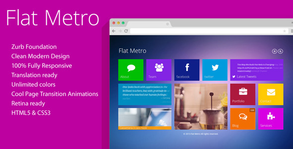 Flat Metro - Responsive HTML5 Theme Flat Metro - Responsive HTML5 Theme