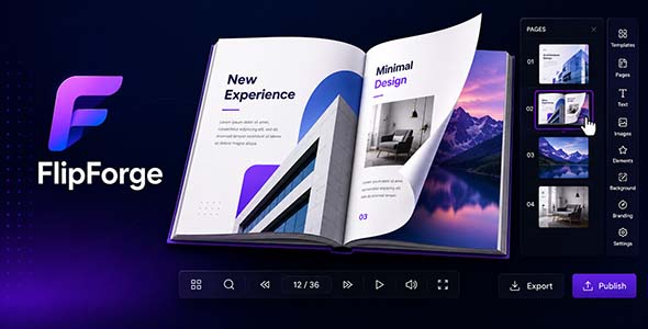 FlipForge | 3D Book and Digital Magazine Builder SaaS HTML5 Template FlipForge | 3D Book and Digital Magazine Builder SaaS HTML5 Template
