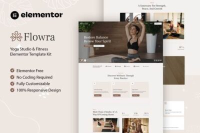 Flowra - Yoga Studio & Fitness Elementor Template Kit