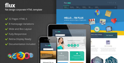 Flux - Flat Corporate HTML Template 2